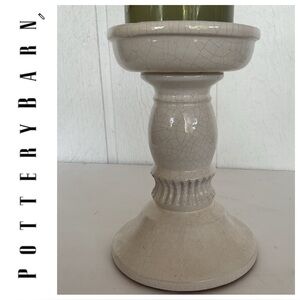 Pottery Barn Crackle Terracotta Pillar Candle Holder